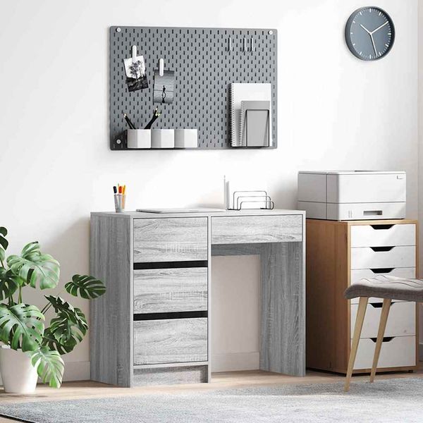 vidaXL Schreibtisch Graues Sonoma 90 x 37,5 x 75 cm Holzwerkstoff 869495