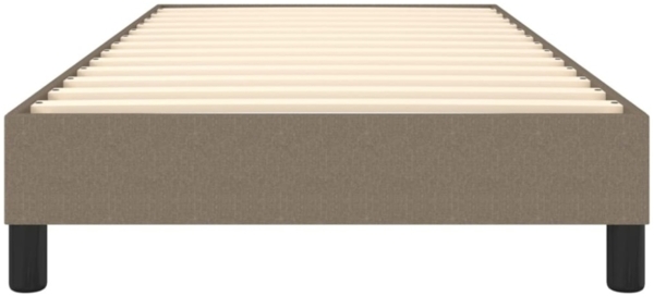 vidaXL Polsterbett, Stoff, 25,0 cm, Taupe, 100x200 cm, mit Lattenrost, Schwarz Bild 3