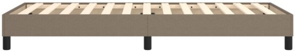 vidaXL Polsterbett, Stoff, 25,0 cm, Taupe, 100x200 cm, mit Lattenrost, Schwarz Bild 4