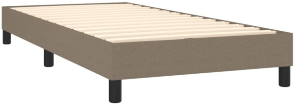 vidaXL Polsterbett, Stoff, 25,0 cm, Taupe, 100x200 cm, mit Lattenrost, Schwarz Bild 6
