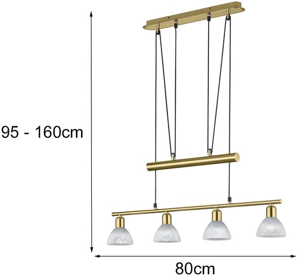 Attraktive 24 Watt LED Hängeleuchte in Messing matt Bild 4