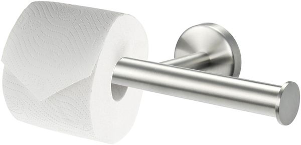 Bad-Serie PIAZZA - Toilettenpapierhalter 2in1, aus Edelstahl matt