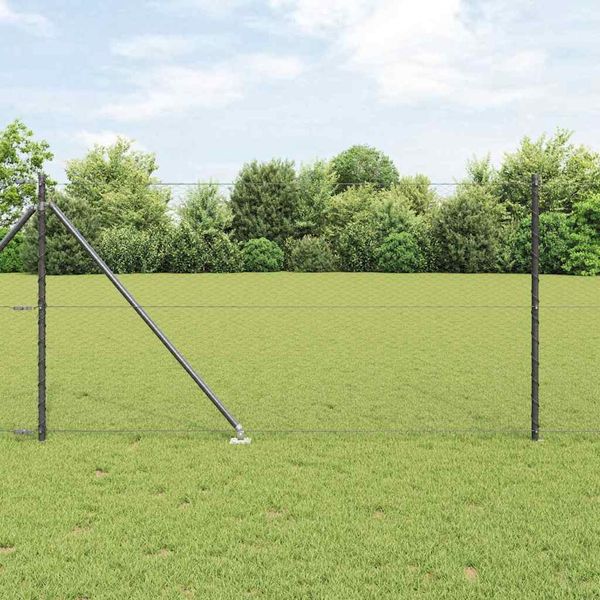 vidaXL Sechseckiger Zaun mit Pfosten 10 x 1 m PVC-beschichteter Stahl 3353200