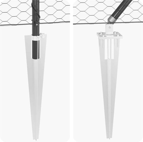 vidaXL Sechseckiger Zaun mit Pfosten 10 x 1 m PVC-beschichteter Stahl 3353200 Bild 9