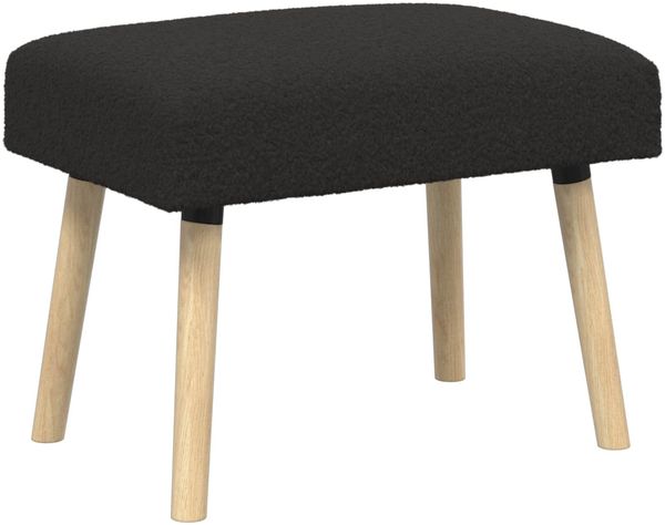 vidaXL Bank Uni Schwarz 60 x 40 x 45 cm Bouclé 42038403