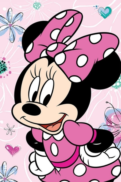 Disney Minnie Mouse Mikroflanelldecke 100x150 cm Kuscheldecke aus 100 % Polyester, Weich & Warm