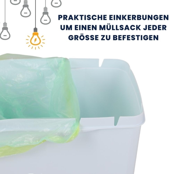 GarPet Mülltrennsystem Mülltrennsystem Küche 4 Fach Stapelbar 60er Schrank 4x20 L Müll Eimer Bild 4