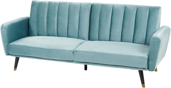 Schlafsofa VIMMERBY Hellblau Samtstoff Bild 4