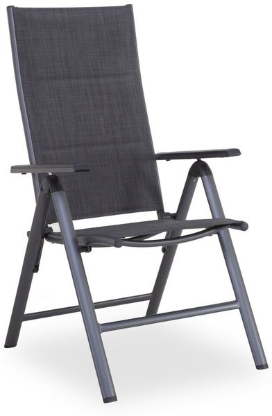 Outdoor Gartenstuhl Gartenstuhl outdoor MESSINA BHT 65x110x58 cm grau Stapelstuhl