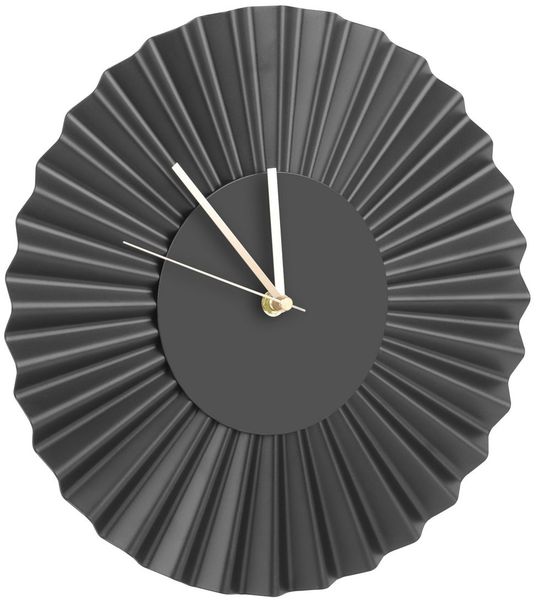 Northpoint Wanduhr Design Edelstahl Fächer Wanduhr- gewelltes Metall Wanduhr