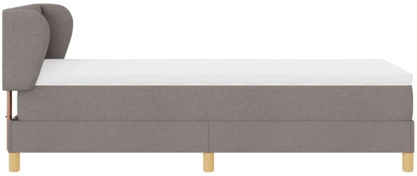 vidaXL Boxspringbett mit Matratze Creme 90x200 cm Stoff Taupe 3340182 Bild 7