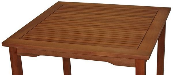 TPFGarden Gartentisch LOWESTOFT (Balkontisch quadratisch - Eukalyptus geölt, Hochwertiger Outdoor Tisch braun), Outdoor Esstisch - Terrassentisch - Maße (BxHxT): 75 x 75 x 75 cm