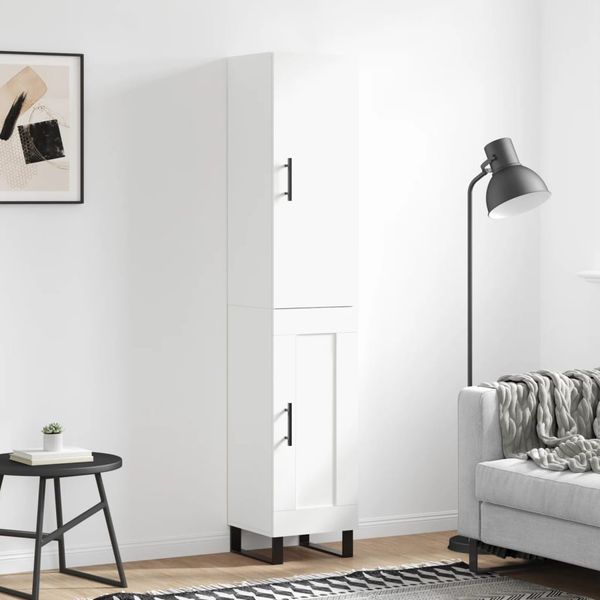 vidaXL Highboard Weiß 34,5x34x180 cm Holzwerkstoff 3199129
