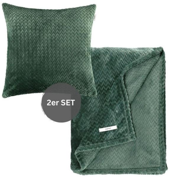 Esprit Tagesdecke COMFY-2 Wohndecke Set, 140 x 190 cm in Grün