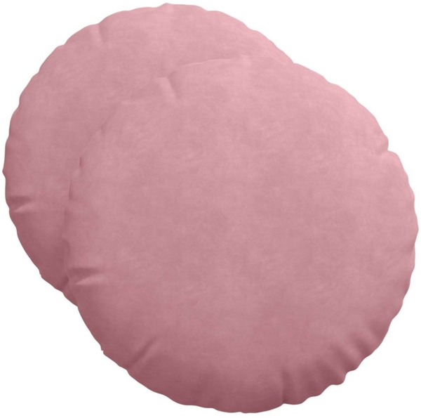 vidaXL Sitzkissen 2 Stück Rosa Ø 50 x 19 cm Samt 42014178