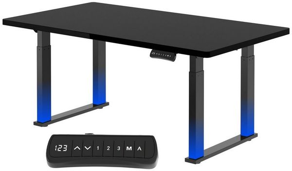 FLEXISPOT Schreibtisch Elektrisch höhenverstellbarer Konferenz- & Schreibtisch (Doppelmotorsystem, Großformatige Tischplatte 160 × 80 cm, 3 Speicherhöhen & Timer & Anti-Kollision, LED-Display, Moderner Esstisch), 150 kg Tragkraft