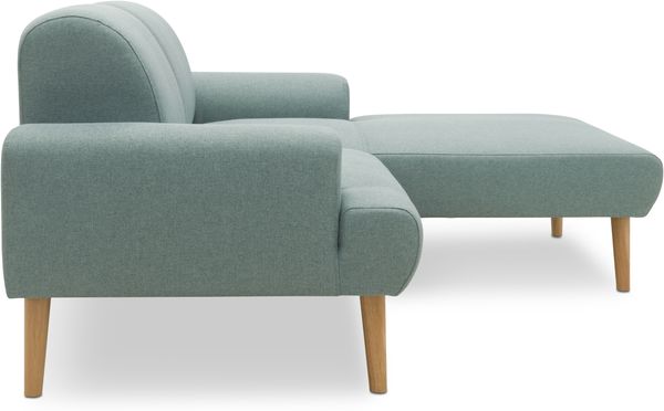 DOMO Collection Swift FK, Ecksofa, Federkern, Webstoff eisblau, 217 x 176 cm Bild 4
