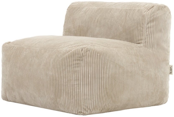 icon Sitzsack Modulares Sessel aus Cord Flauschig „Zen“, Schaumstoff Füllung, für Wohnzimmer, für Schlafzimmer