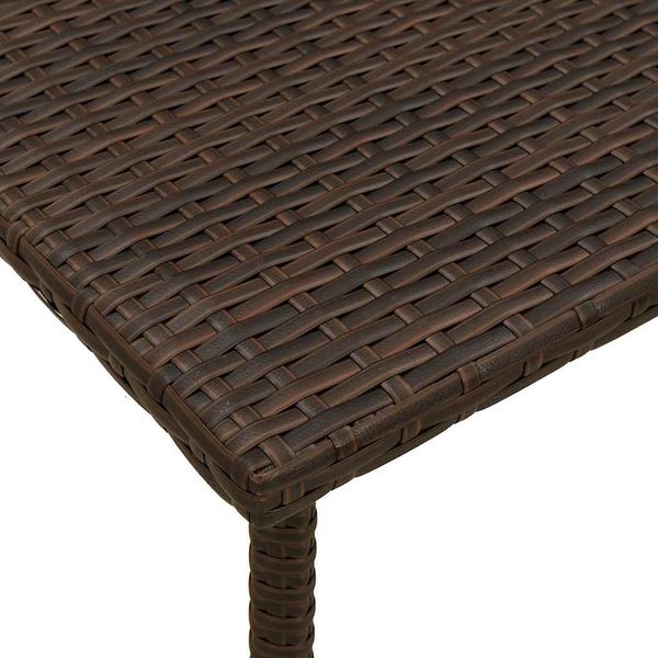 vidaXL Garten-Couchtisch Rechteckig Braun 80x40x37 cm Poly Rattan 4104056 Bild 8