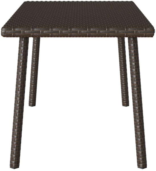 vidaXL Garten-Couchtisch Rechteckig Braun 80x40x37 cm Poly Rattan 4104056 Bild 6