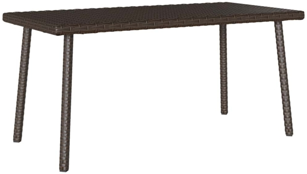 vidaXL Garten-Couchtisch Rechteckig Braun 80 x 40 x 37 cm Poly Rattan 4104056