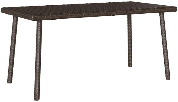 vidaXL Garten-Couchtisch Rechteckig Braun 80x40x37 cm Poly Rattan 4104056 Bild 7