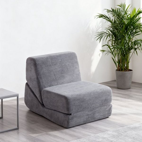 ANYSUN Schlafsofa Klappbare Sofa Bed,Mini Lounge Sofa mit Dreifach Klappbar Matratze, Kleine Couch Schlafsofa für Erwachsene,Chaiselongue, Boden-Futon-Matratze für Erwachsene,Hochdichter Schaumstoff Schlafsofa