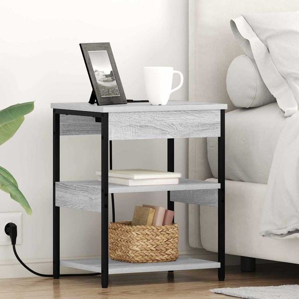 vidaXL Nachttisch Graues Sonoma 41 x 31 x 51 cm Holzwerkstoff 859541