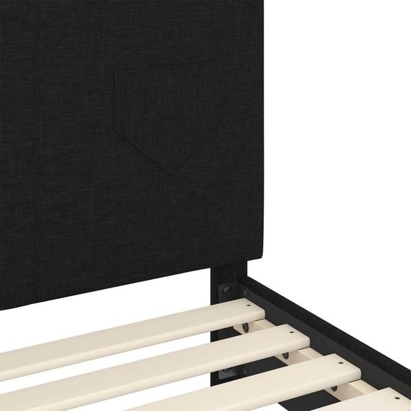 vidaXL Kinderbettgestell mit Kopfteil Schwarz 70 x 140 cm Stoff 42010981 Bild 8
