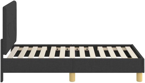 vidaXL Kinderbettgestell mit Kopfteil Schwarz 70 x 140 cm Stoff 42010981 Bild 6