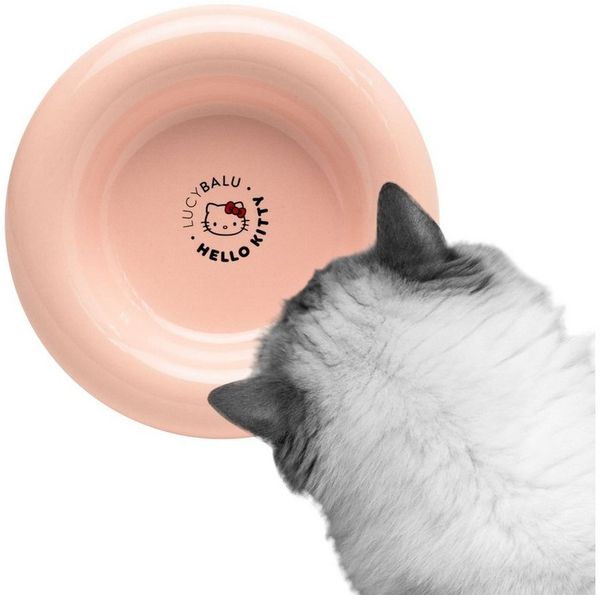 LucyBalu Futternapf DROP Katzennapf aus Porzellan - Hello Kitty Edition