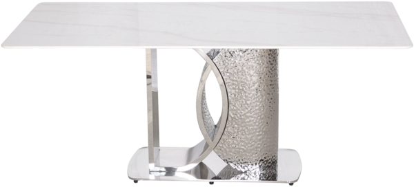 Livin Hill Esstisch 180cm Modig Silberne Beine, weiße Tischplatte M90 Bild 2