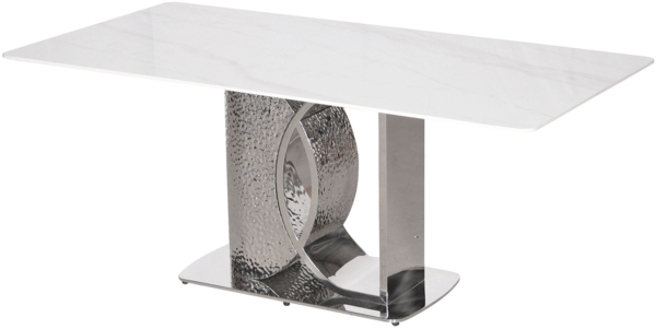 Livin Hill Esstisch 180cm Modig Silberne Beine, weiße Tischplatte M90 Bild 4