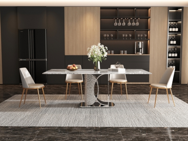 Livin Hill Esstisch 180cm Modig Silberne Beine, weiße Tischplatte M90 Bild 12