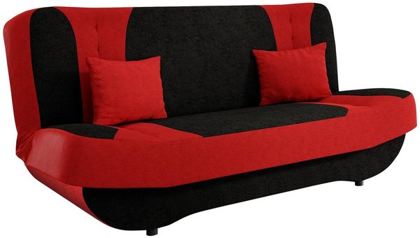 MIRJAN24 Schlafsofa Pinto, mit Bettkasten und Schlaffunktion, mit zwei Kissen, Aufklappbares