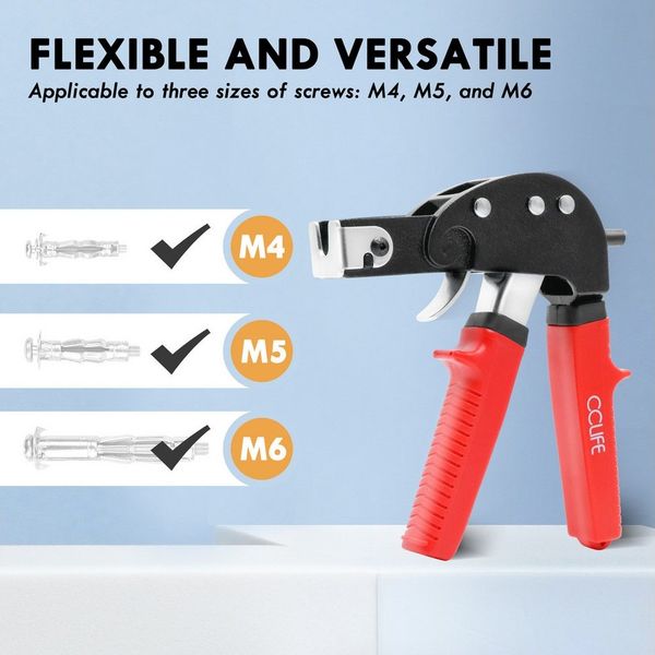 CCLIFE Feuerzange Hohlraumdübel Zange für M4 5 6 Metall-Hohlraumdübel