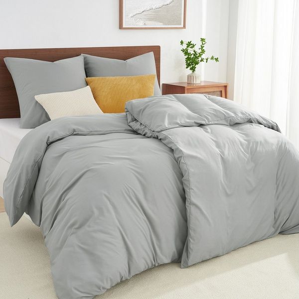 Topfinel Bettwäsche 135x200cm, Seersucker Bettwäsche-Sets, bügelfrei, allergiker, kühlende, 100% Mikrofaser, 4 teilig, Pflegeleicht, kuschelig, weich, Winter Sommer Herbst bedding set