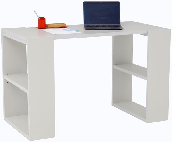 Schreibtisch Note, inkl. Regale, 120x60x75 cm, grau Dekor