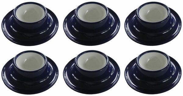 Eierbecher navy blau Melamin 6er Set