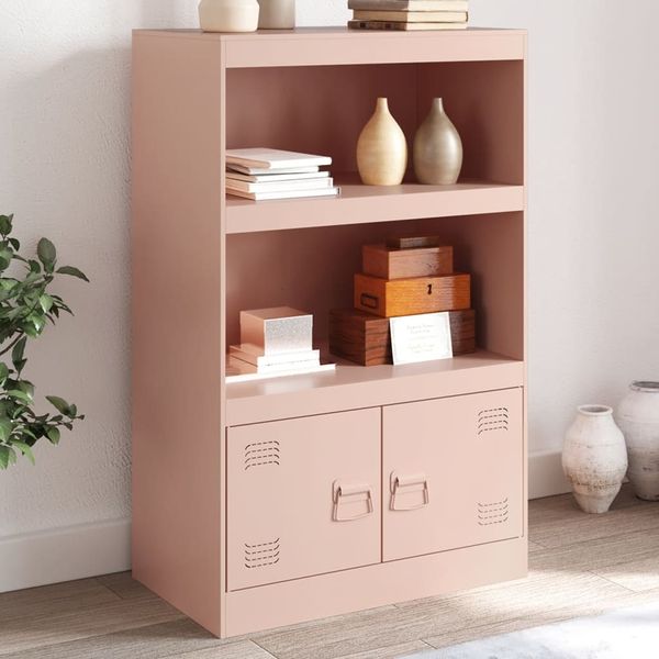 vidaXL Sideboard Rosa 67x39x107 cm Stahl 841668
