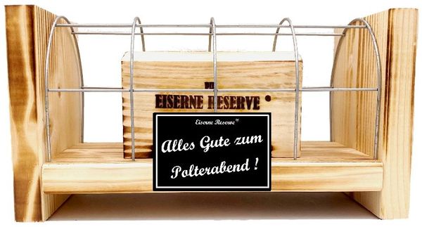 Eiserne Reserve® Geschenkbox Alles Gute zum Polterabend - Eiserne Reserve Gitterbox Geldgeschenk zu