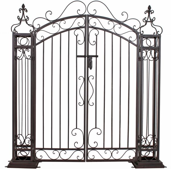 Pforte ROM - Stahl Rostfarben 127,3x25,3x119,6cm | Eingangstor Gartentor Fußgängertor