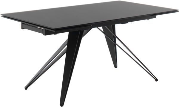 NEMURO Auszugstisch - Schwarz / Schwarz-matt-lackiert