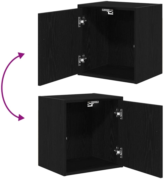 vidaXL Garagen-Wandschrank Schwarz Holzwerkstoff 860627 Bild 8