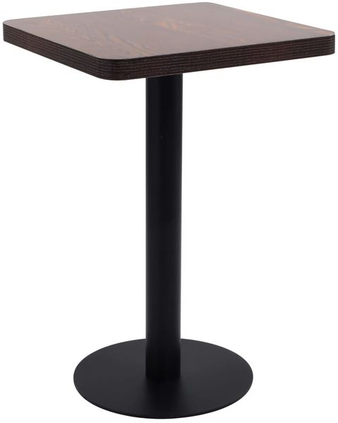 Bistrotisch, Bartisch, Stehtisch Dunkelbraun 50x50 cm MDF