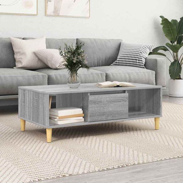 vidaXL Couchtisch Graues Sonoma 102 x 55 x 35 cm Holzwerkstoff 876194