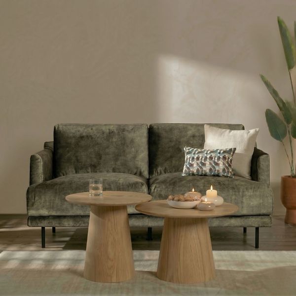 Bronx71 Samt Sofa Denver 2,5-Sitzer grün