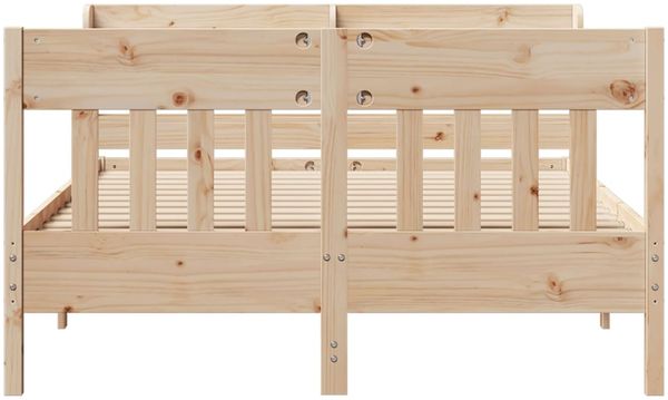 vidaXL Massivholzbett ohne Matratze 160x200 cm Kiefernholz 3306999 Bild 4