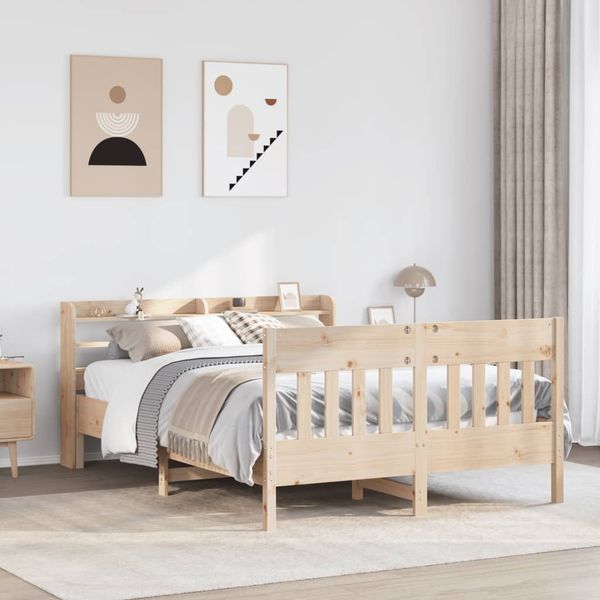 vidaXL Massivholzbett ohne Matratze 160x200 cm Kiefernholz 3306999