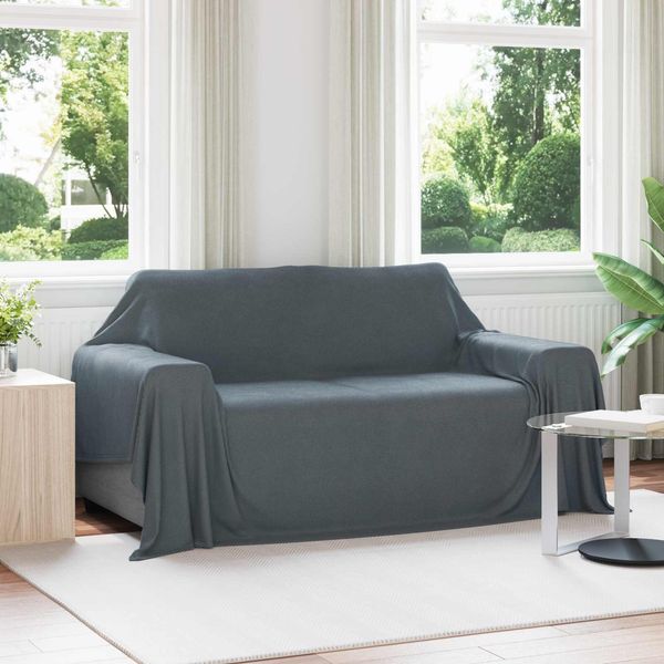 vidaXL Überwurfdecke Dunkelgrau 280 x 210 cm Fleece 42017132